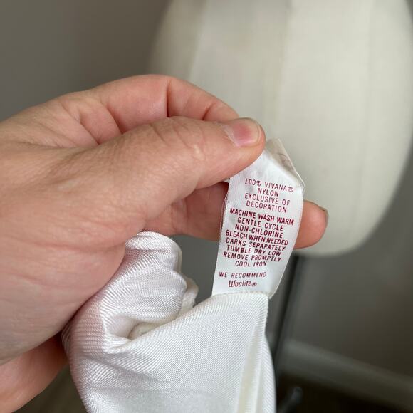 Kayser Vintage White Lace Full Slip Nightgown Dress Bridal Lingerie Y2K M - Picture 9 of 10